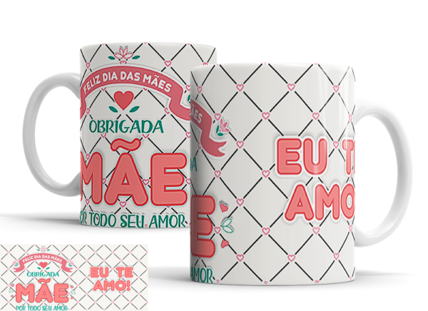 Caneca Dia das Mães de porcelana Mod. 134