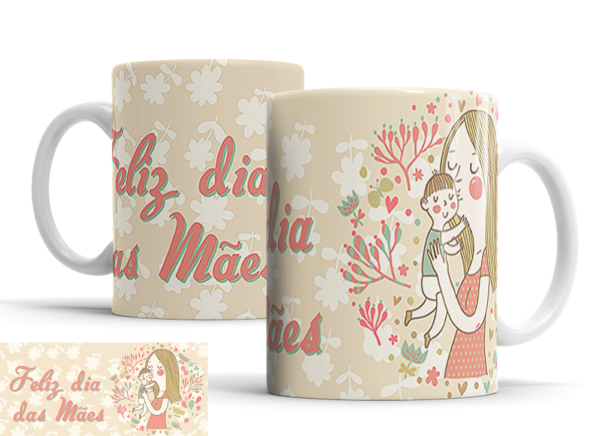 Caneca Dia das Mães de porcelana Mod. 160