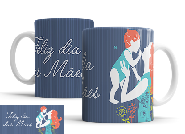 Caneca Dia das Mães de porcelana Mod. 164