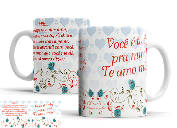 Caneca Dia das Mães de porcelana Mod. 17