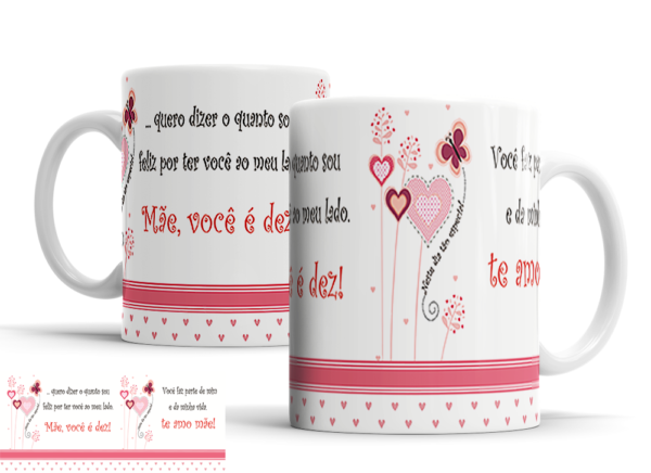 Caneca Dia das Mães de porcelana Mod. 34