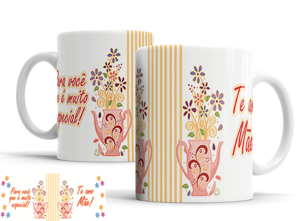 Caneca Dia das Mães de porcelana Mod. 40