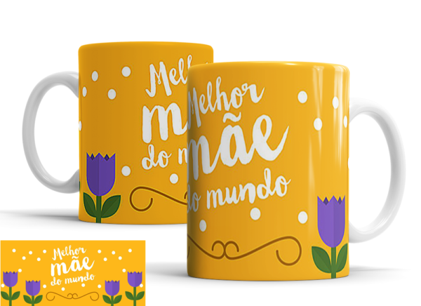 Caneca Dia das Mães de porcelana Mod. 05