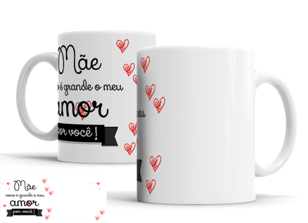 Caneca Dia das Mães de porcelana Mod. 86