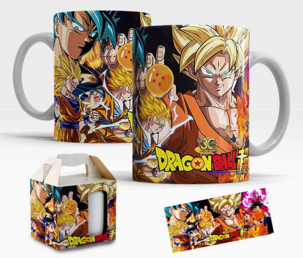 Caneca Dragon Ball Z de Porcelana com caixinha  Mod.02