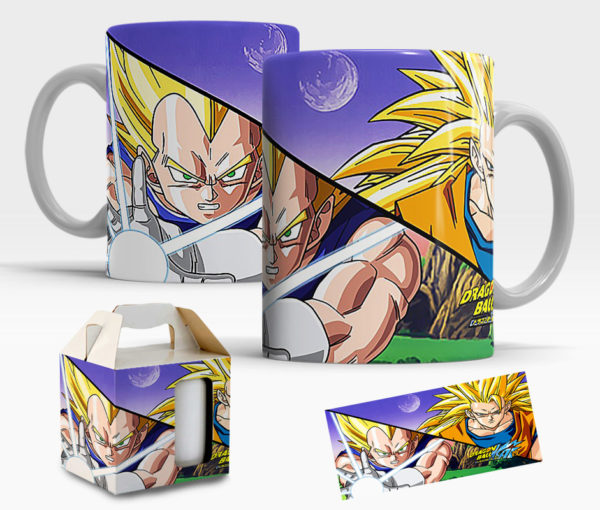 Caneca Dragon Ball Z de Porcelana com caixinha  Mod.07