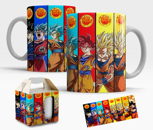 Caneca Dragon Ball Z de Porcelana com caixinha  Mod.08