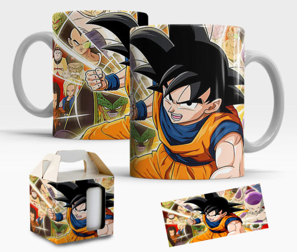 Caneca Dragon Ball Z de Porcelana com caixinha  Mod.09