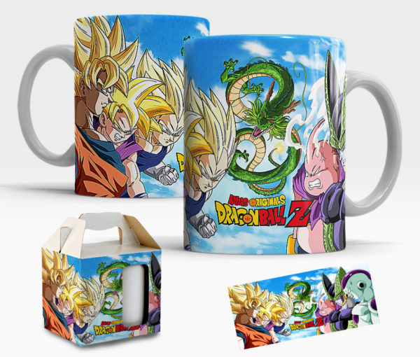 Caneca Dragon Ball Z de Porcelana com caixinha  Mod.11