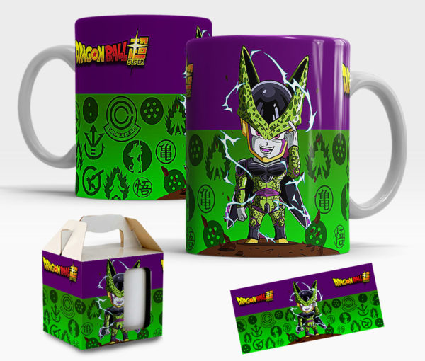 Caneca Dragon Ball Z de Porcelana com caixinha  Mod.12