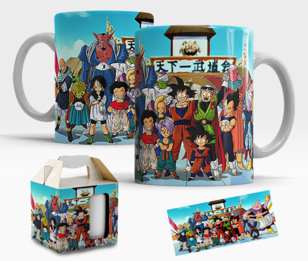 Caneca Dragon Ball Z de Porcelana com caixinha  Mod.14