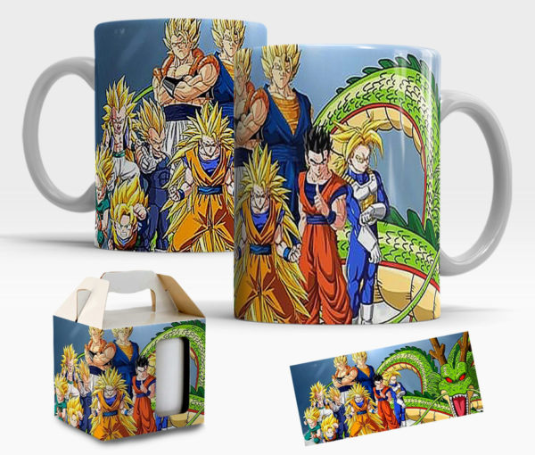 Caneca Dragon Ball Z de Porcelana com caixinha  Mod.17