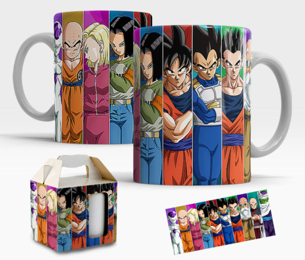 Caneca Dragon Ball Z de Porcelana com caixinha  Mod.18