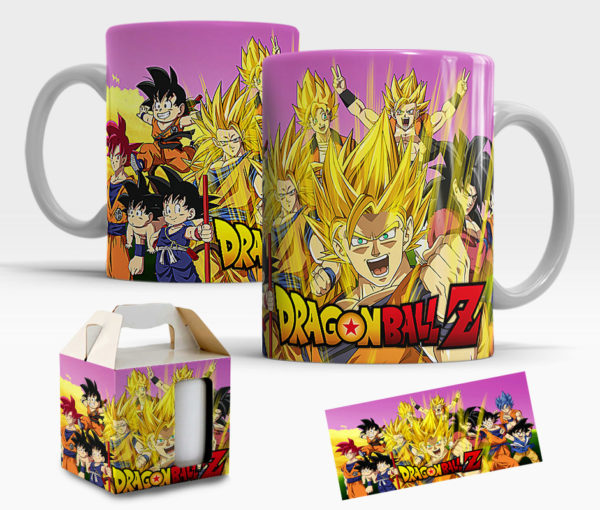 Caneca Dragon Ball Z de Porcelana com caixinha  Mod.19