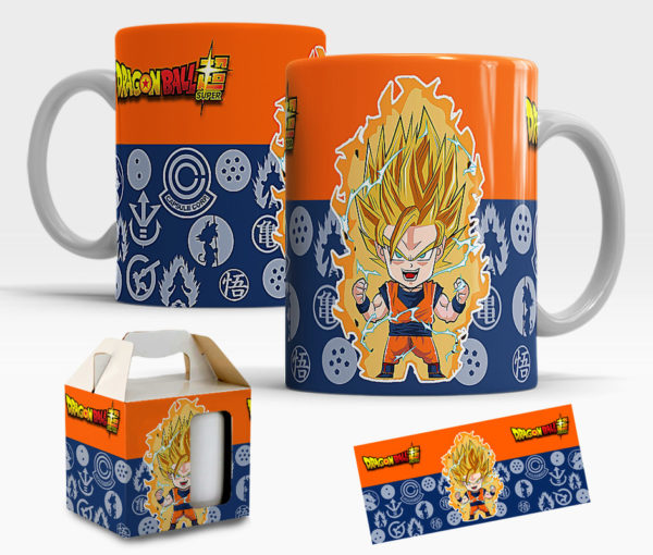 Caneca Dragon Ball Z de Porcelana com caixinha  Mod.21