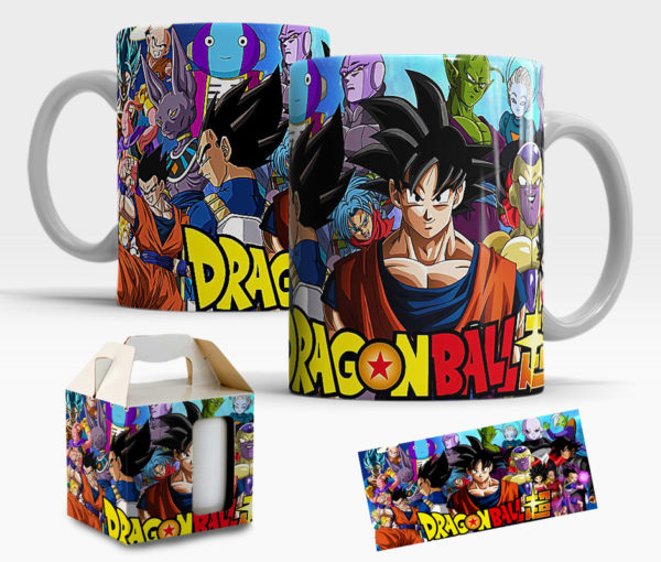 Caneca Dragon Ball Z de Porcelana com caixinha  Mod.23