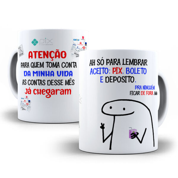 Caneca Meme Flork divertida com caixinha mod.1