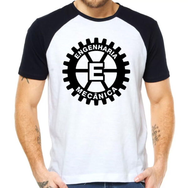 Camisa Raglan Engenharia Mecânica Profissão Mescla