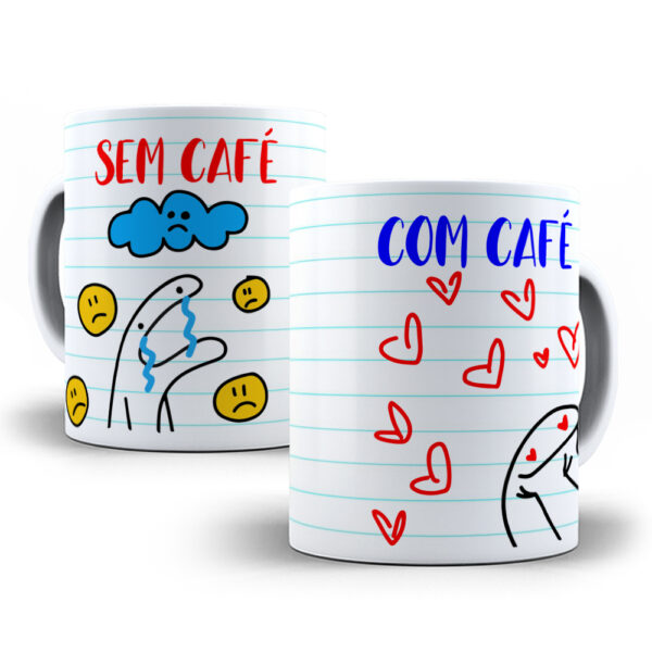 Caneca Meme Flork divertida com caixinha mod.14