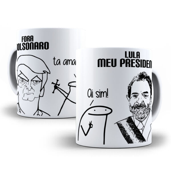 Caneca Meme Flork divertida com caixinha mod.16