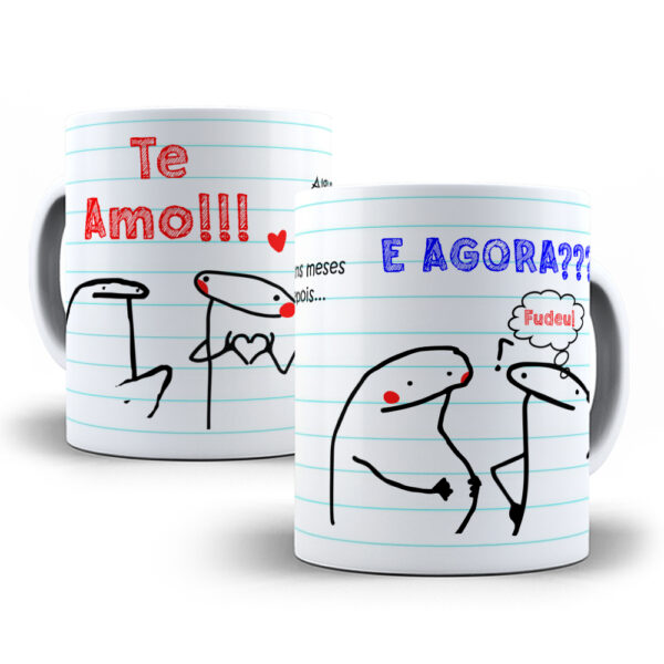 Caneca Meme Flork divertida com caixinha mod.2