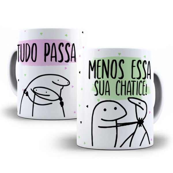 Caneca Meme Flork divertida com caixinha mod.23