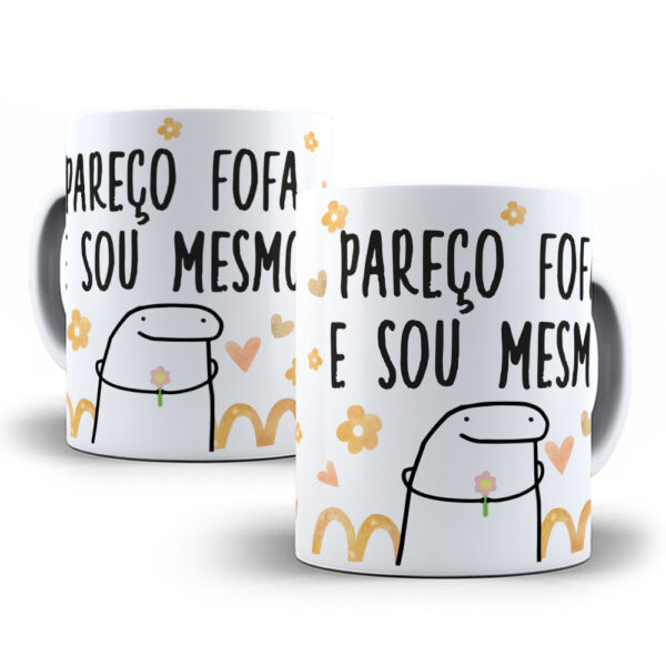 Caneca Meme Flork divertida com caixinha mod.38