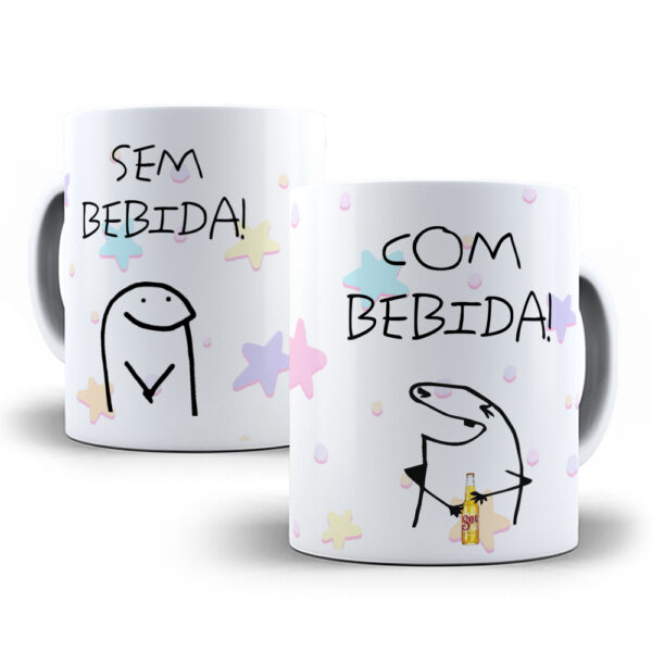 Caneca Meme Flork divertida com caixinha mod.44