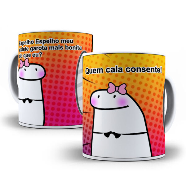 Caneca Meme Flork divertida com caixinha mod.5