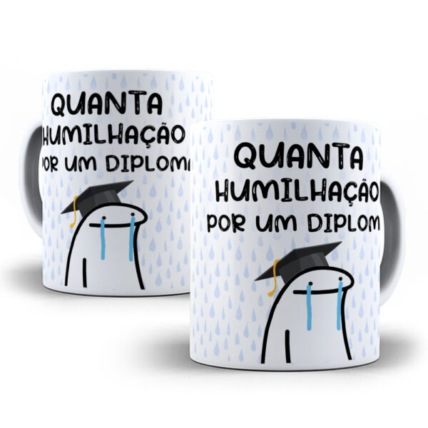 Caneca Meme Flork divertida com caixinha mod.52