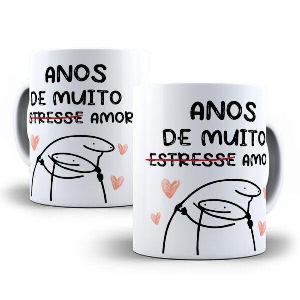 Caneca Meme Flork divertida com caixinha mod.54