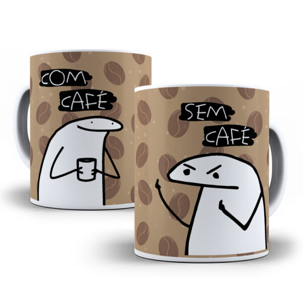 Caneca Meme Flork divertida com caixinha mod.55