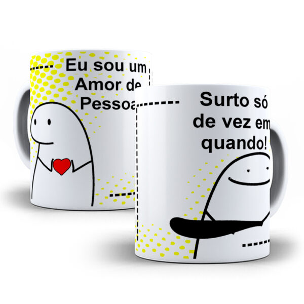 Caneca Meme Flork divertida com caixinha mod.6