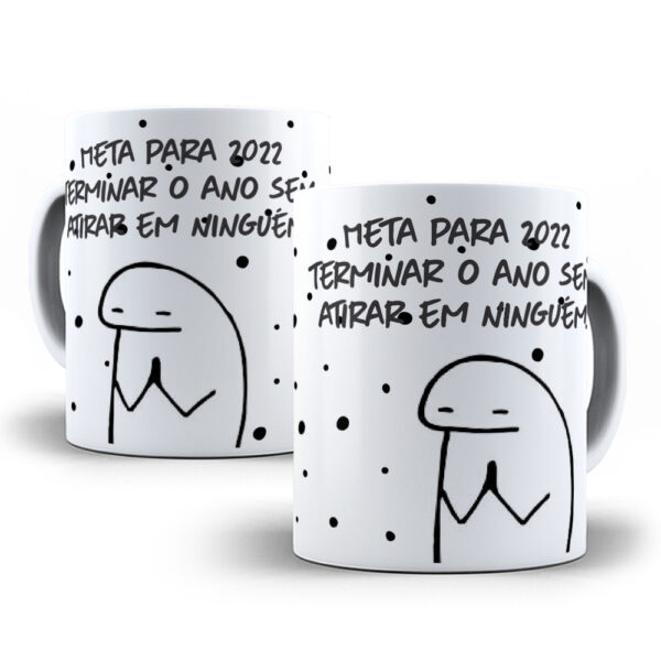 Caneca Meme Flork divertida com caixinha mod.66