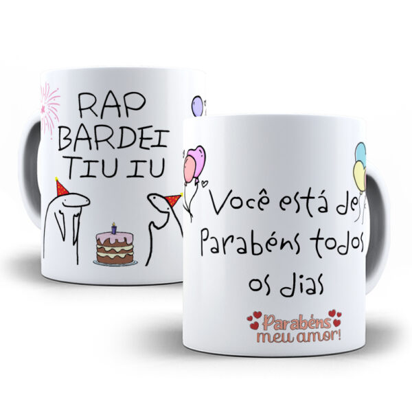 Caneca Meme Flork divertida com caixinha mod.68