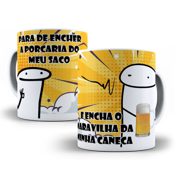 Caneca Meme Flork divertida com caixinha mod.7