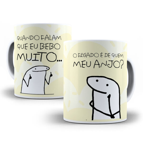 Caneca Meme Flork divertida com caixinha mod.71