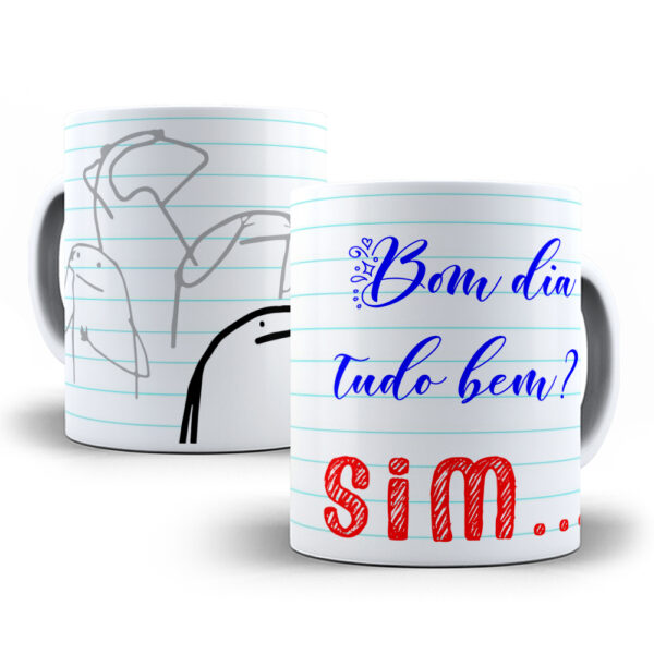 Caneca Meme Flork divertida com caixinha mod.9